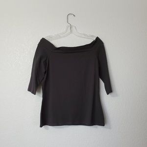 NWT Loft Slate Gray Off Shoulder Top